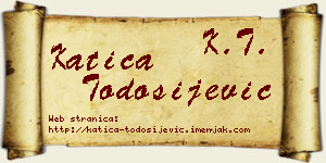 Katica Todosijević vizit kartica